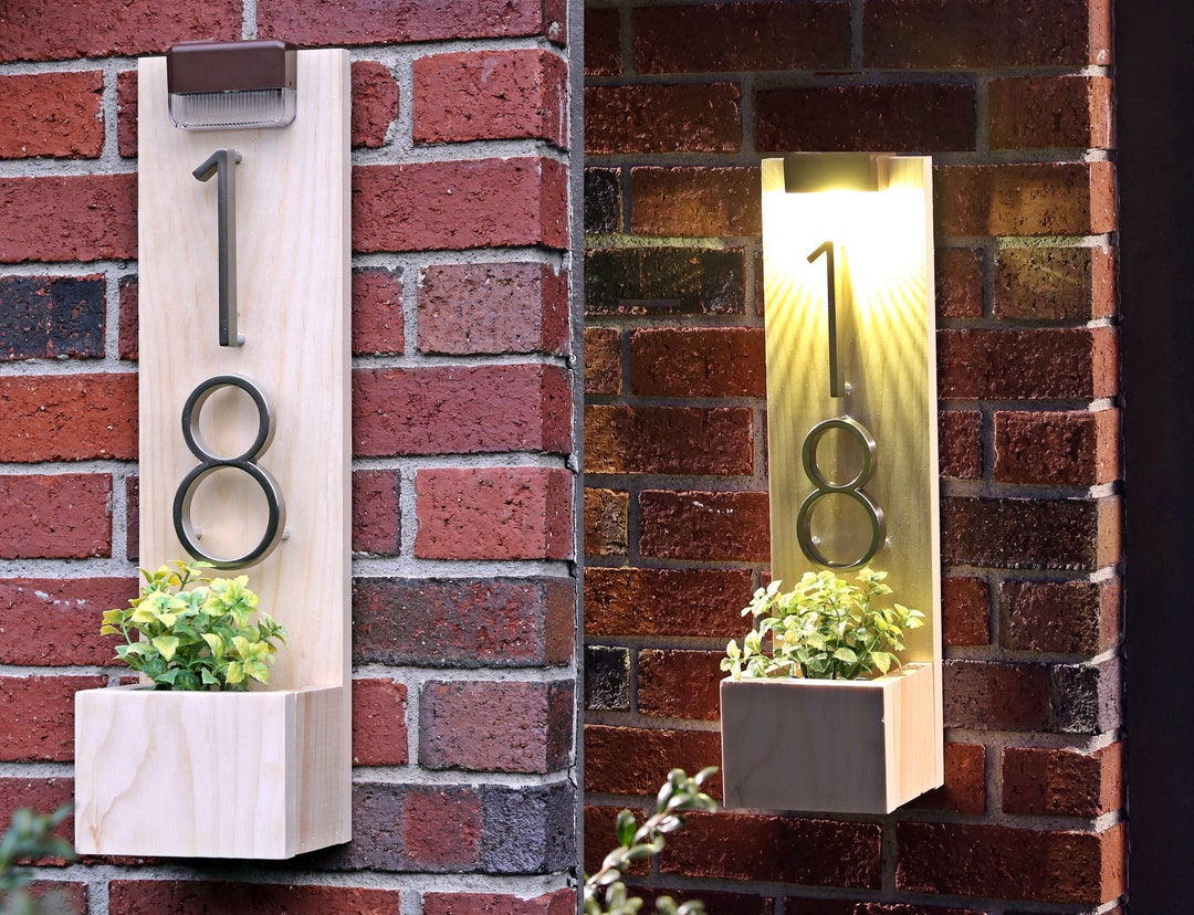 House Number Planter House Numbers Sign Address Planter Box - Etsy