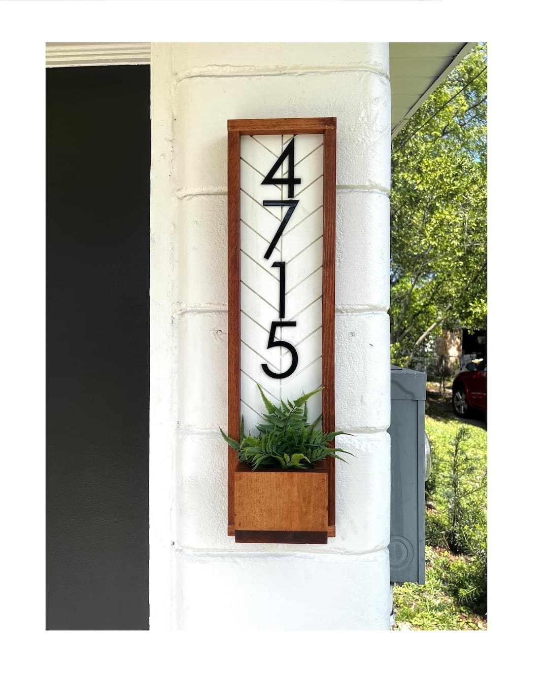 Vertical Address Sign Planter House Number House Number - Etsy