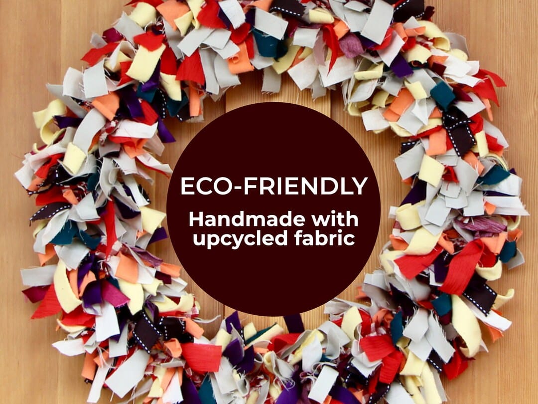 Upcycled Fall Rag and Ribbon Wreath Everyday Farmhouse Door - Etsy