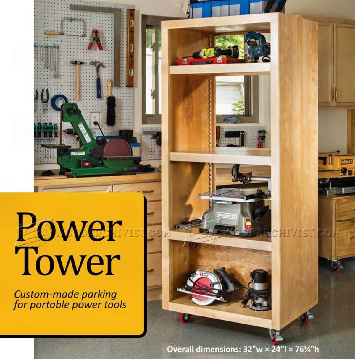 DIY Power Tool Storage Tower