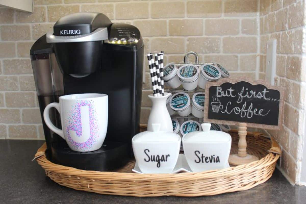 DIY Keurig Coffee Station with Farmhouse style
