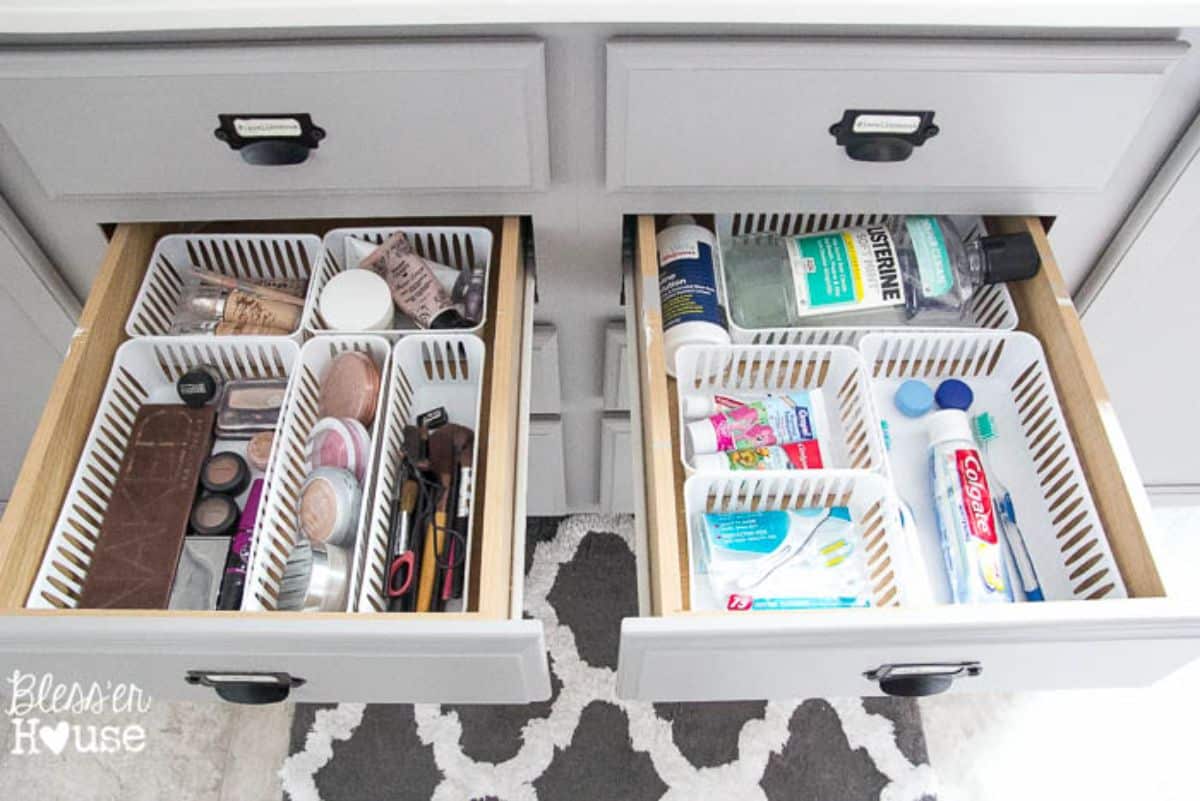Drawer Organized on a Budget with Dollar Store Products