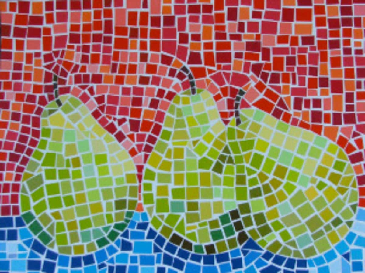 Paint Chip Mosaic Art