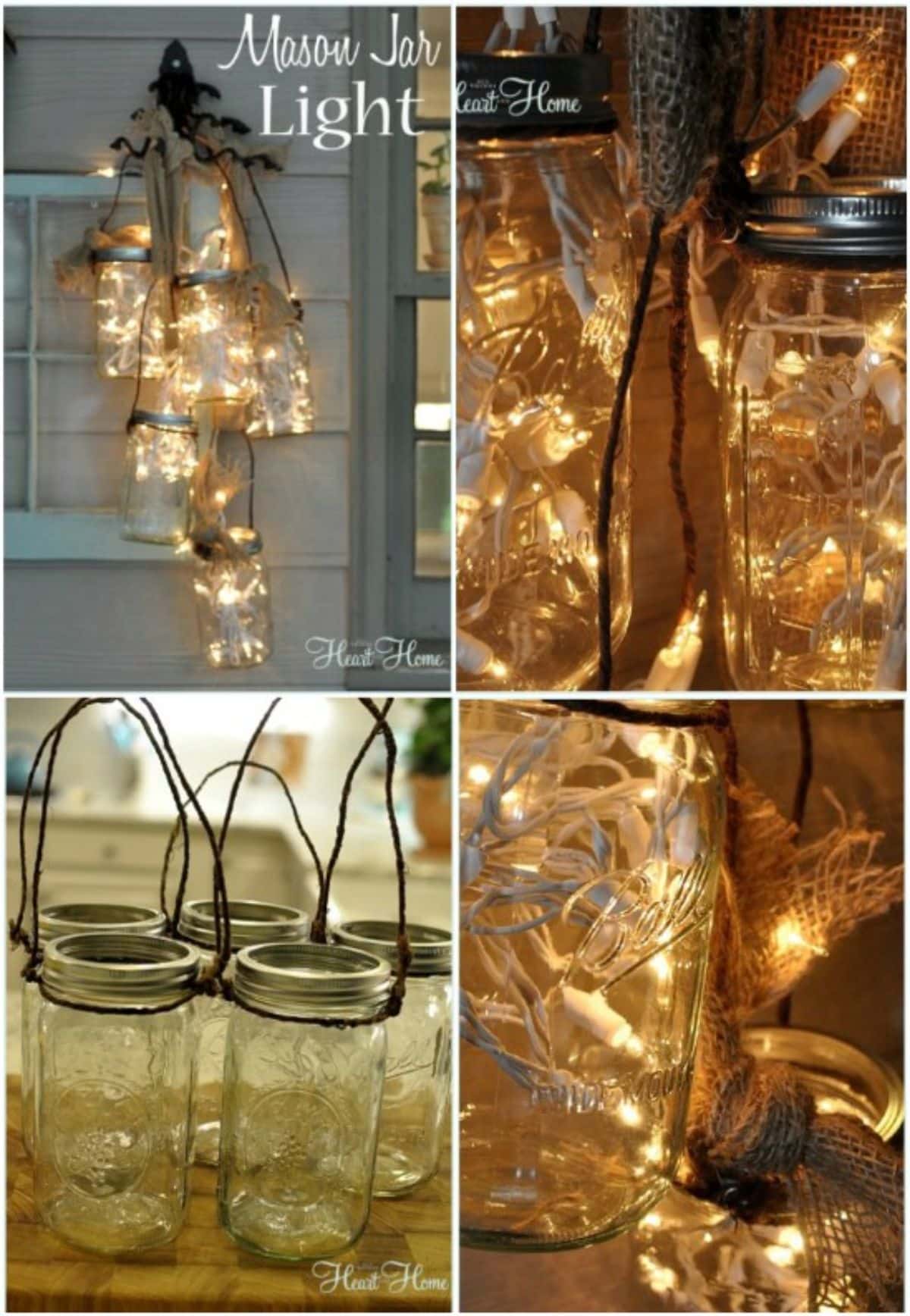 Cluster Light mason jars.