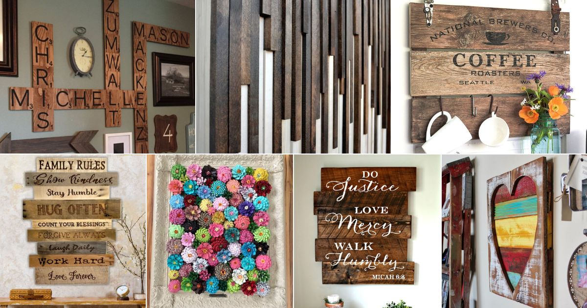 126 Rustic Wall Decor Ideas and Projects facebook image.