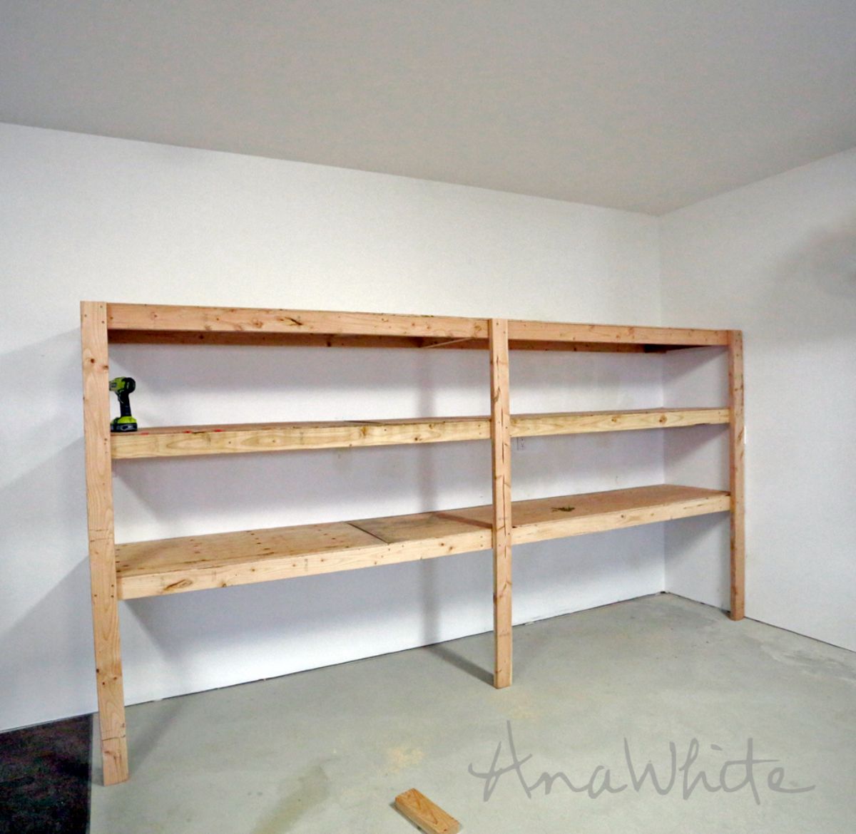 BEST DIY Garage Shelves for Totes (Attached to Walls)