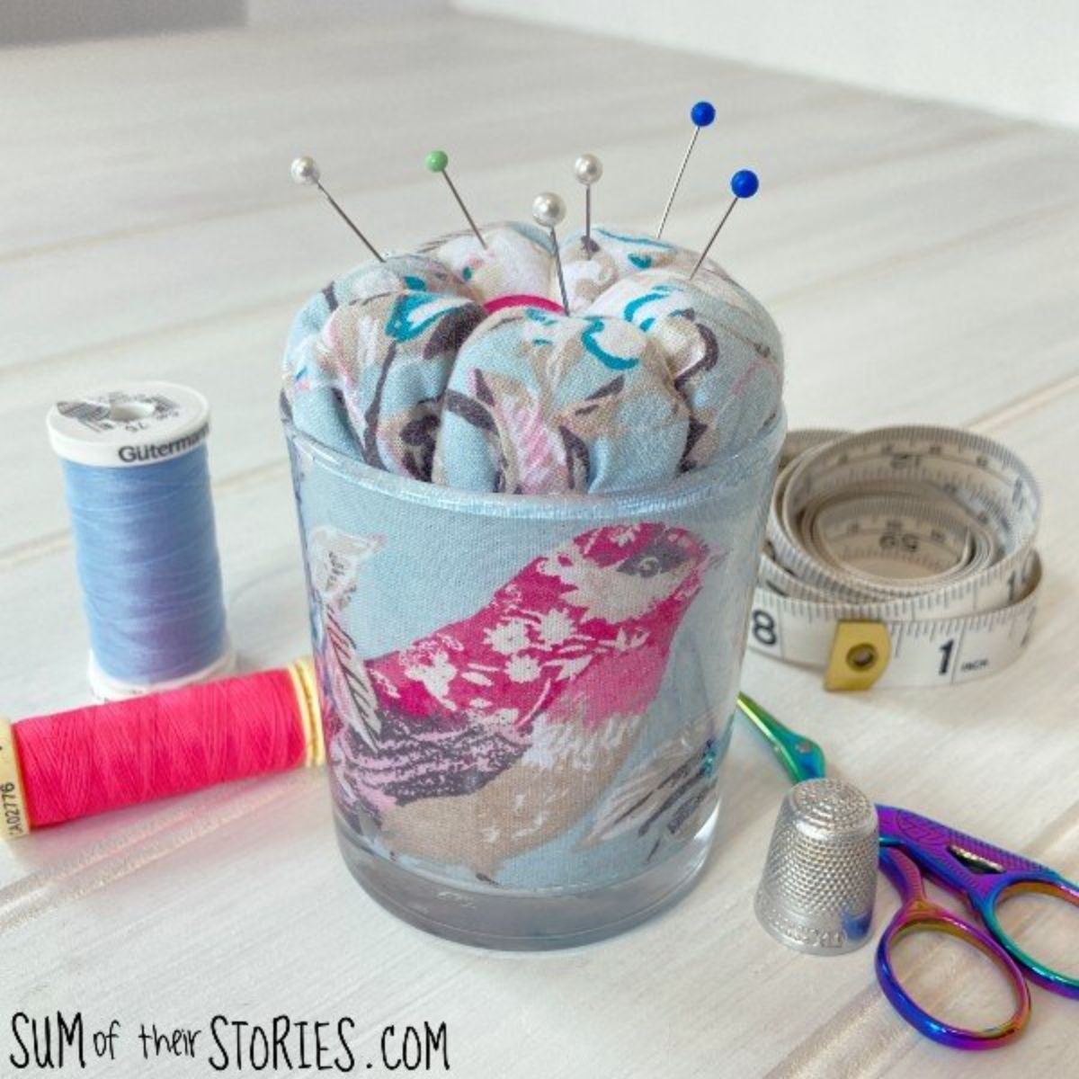Upcycle a Candle Jar Into a Cute Pincushion
