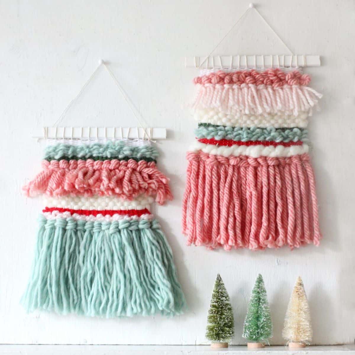 DIY Woven Holiday Wall Hanging