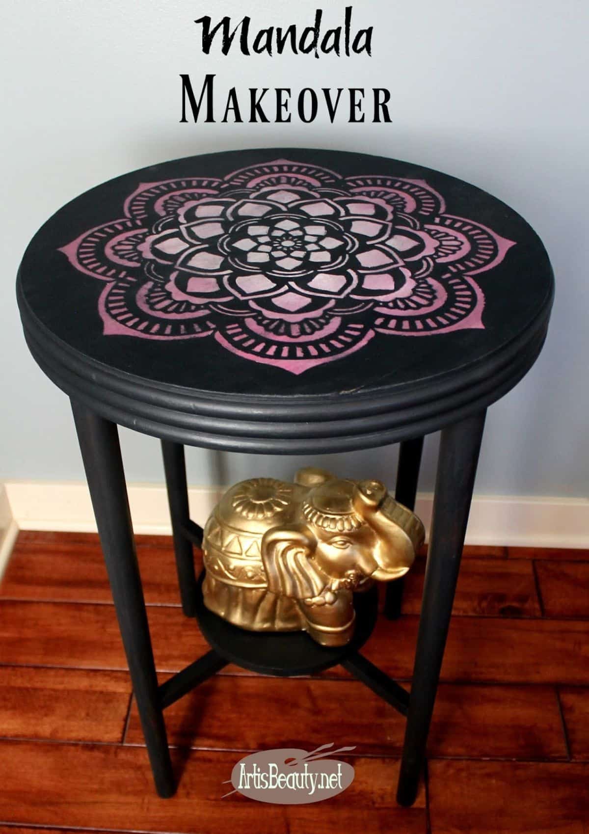 Mandala Painted Table Makeover