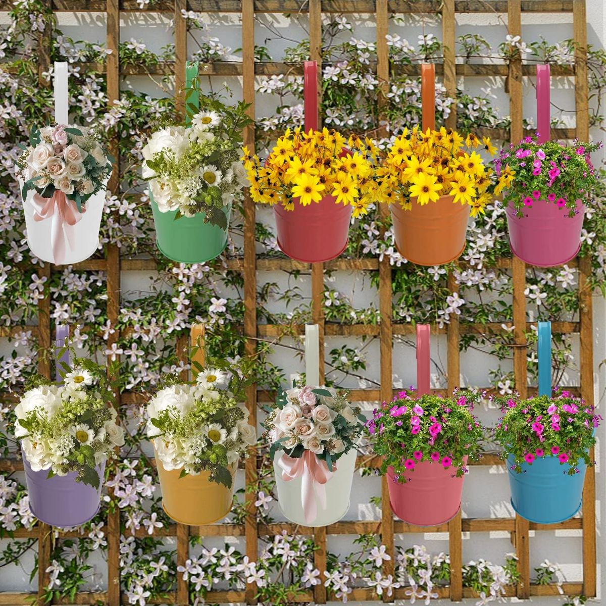 10-Piece Hanging Flower Pot