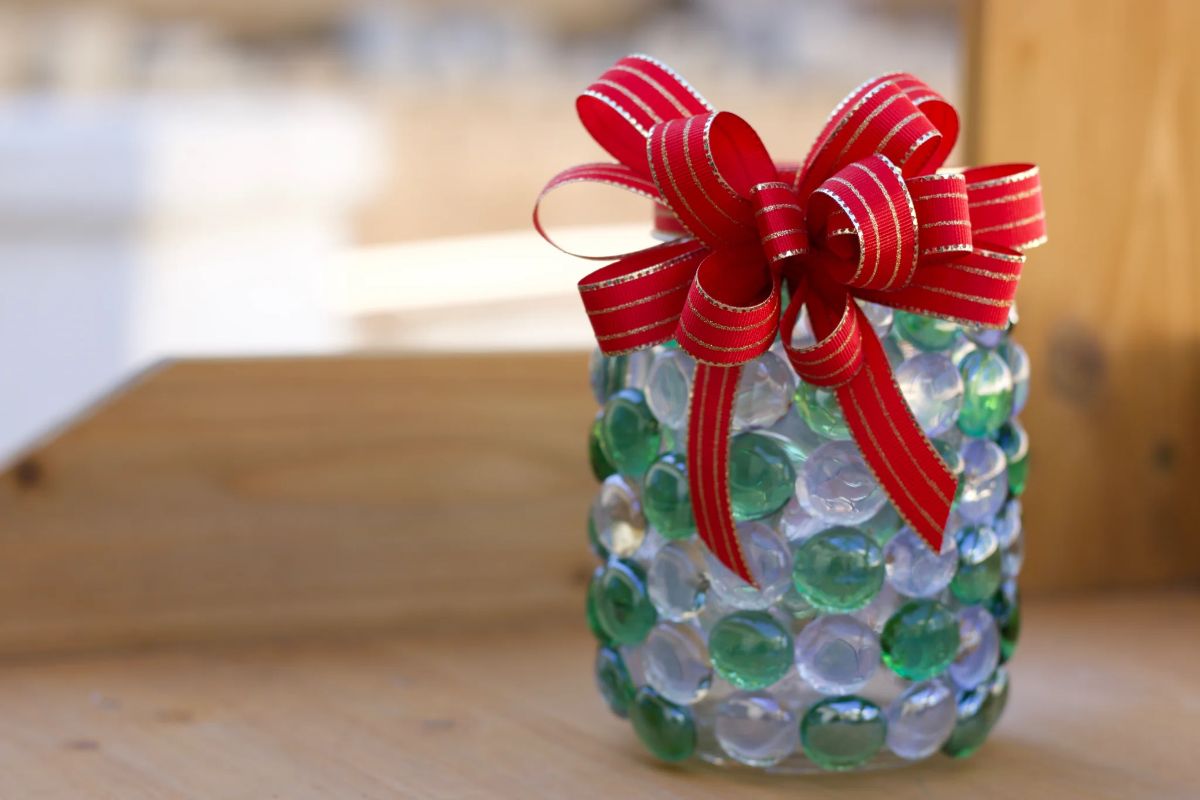 Christmas Mason Jar Candle Holder