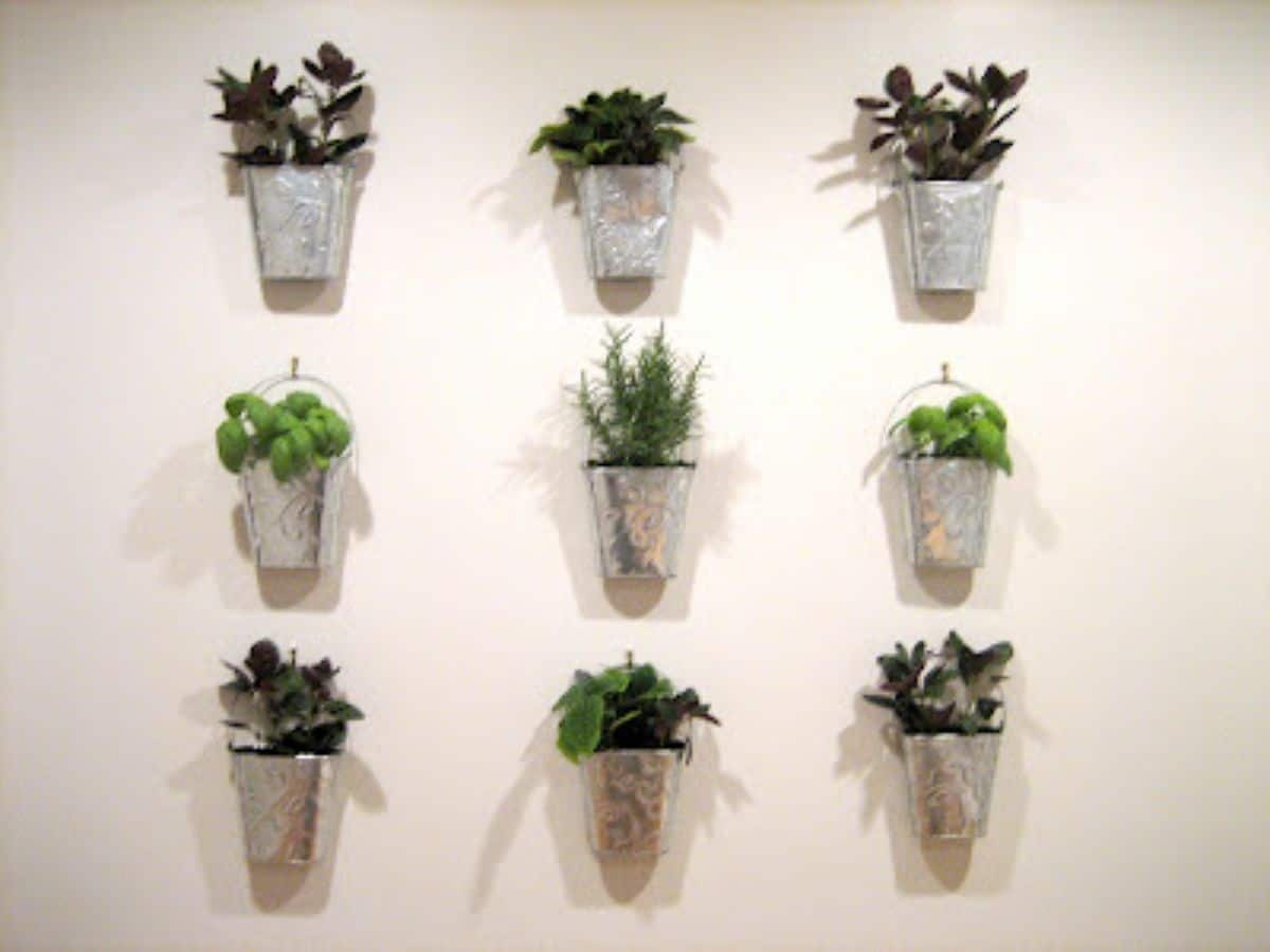 Adorable, Minimalist Wall Bucket Floral Design