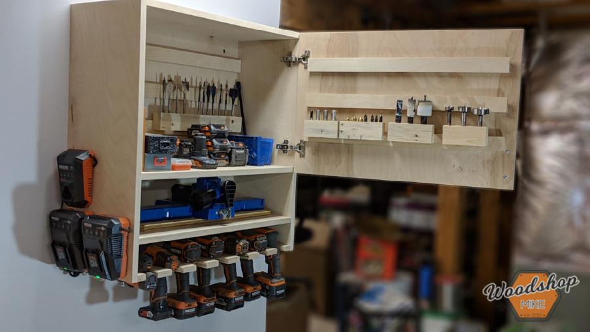 DIY Drill Storage Cabinet