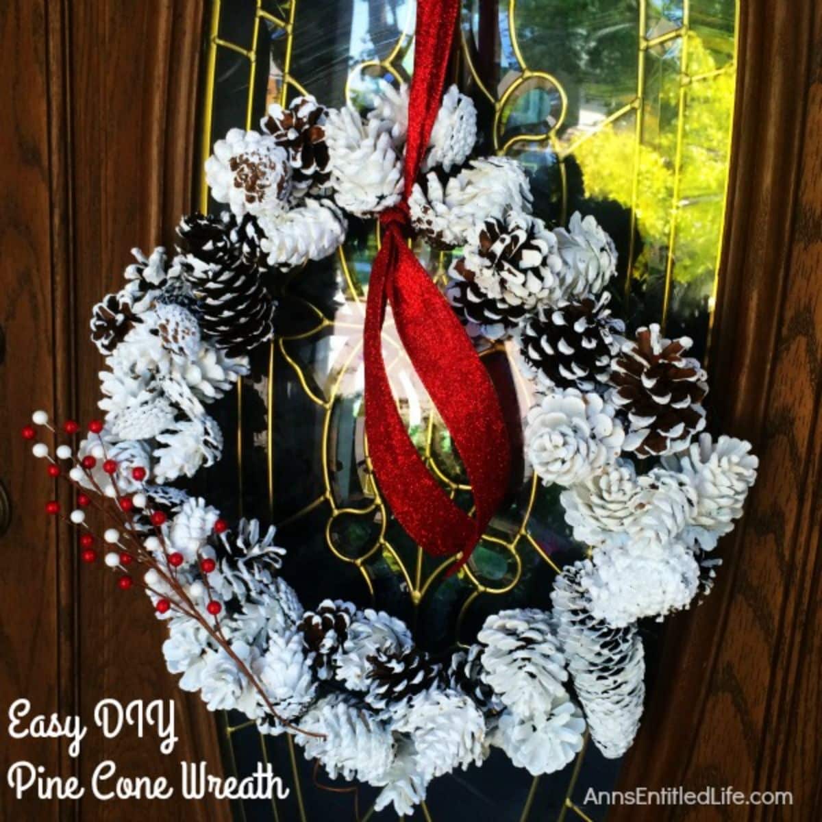 Festive Pine Cone Wreath