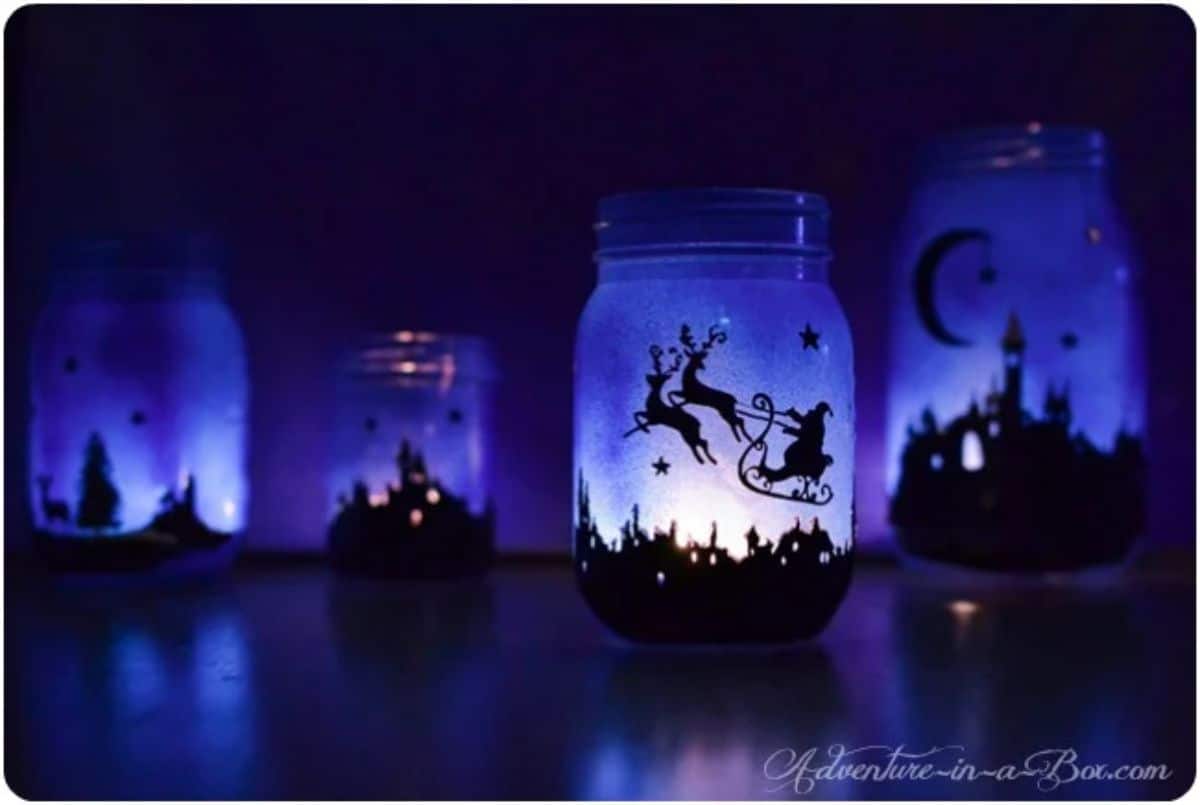DIY Magical Christmas Lanterns from Mason Jars