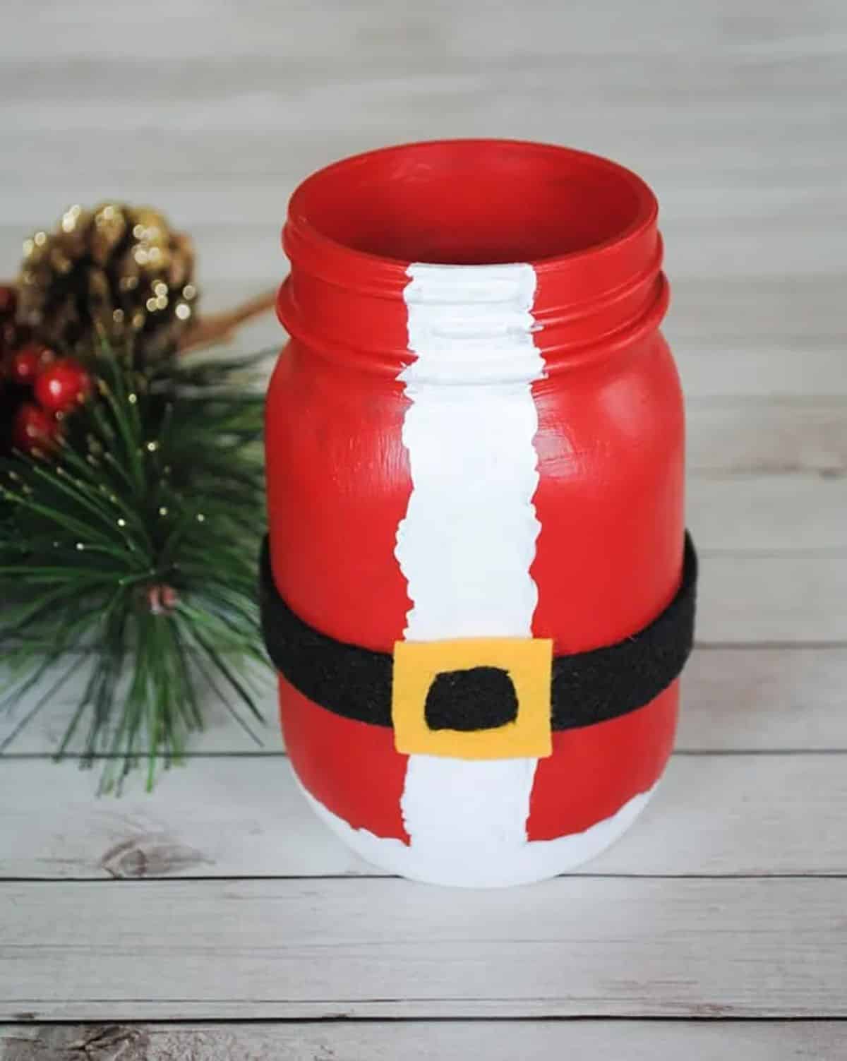 Mason Jar Santa
