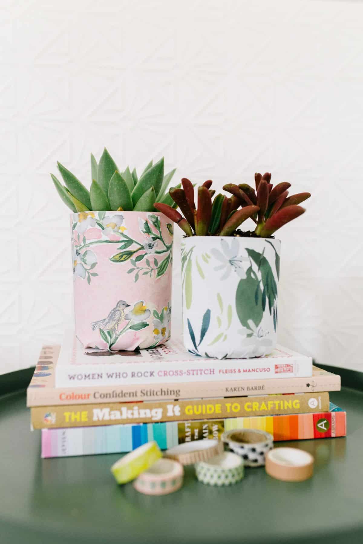 DIY Upcycled Candle Planters