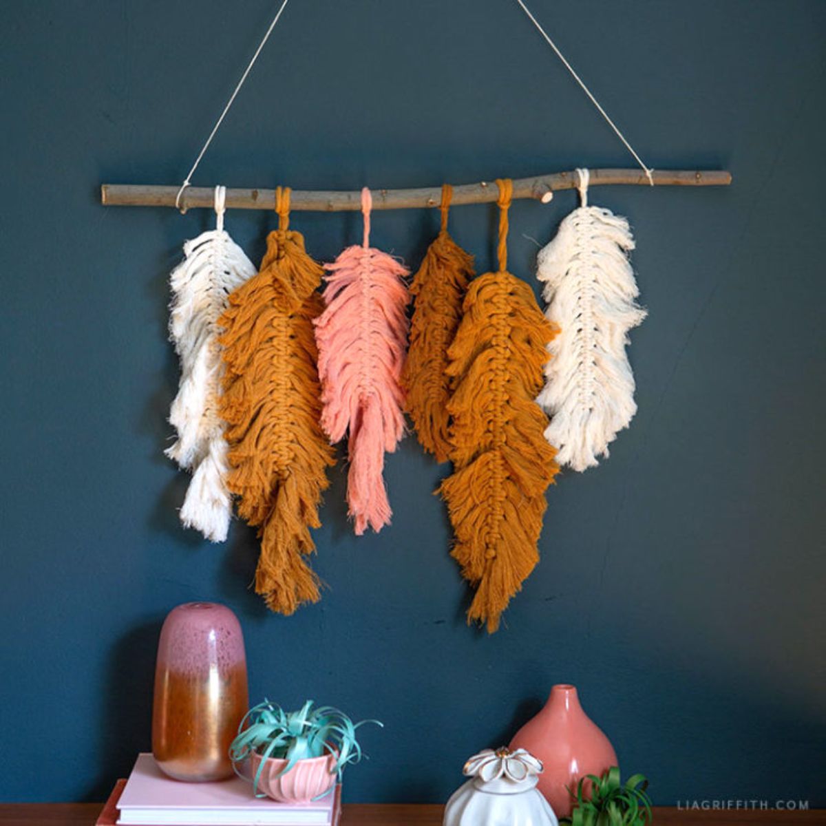 How to Make a Macrame Wall Hanging with Wood Beads - Lia Griffith