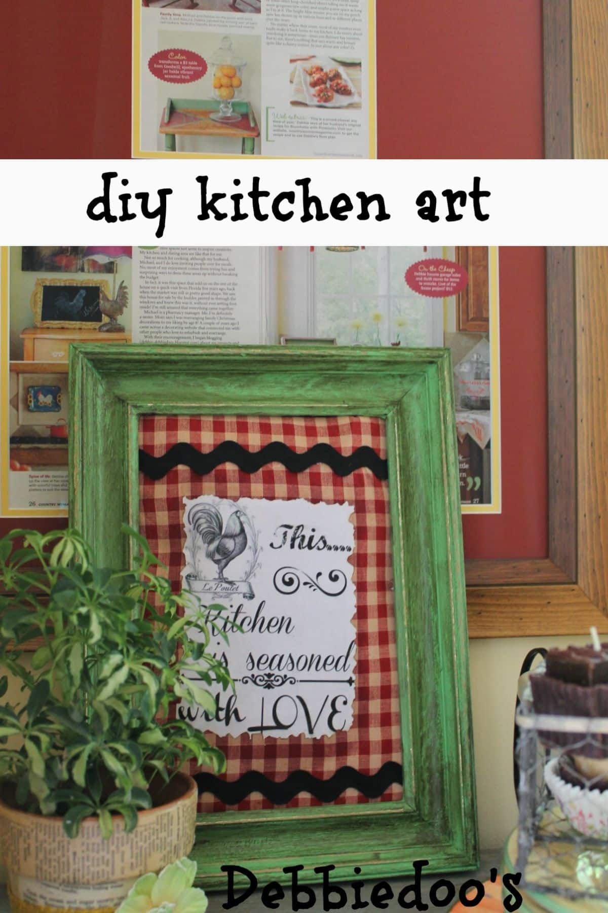 DIY Kitchen Art with Fabric Scraps and a Printable