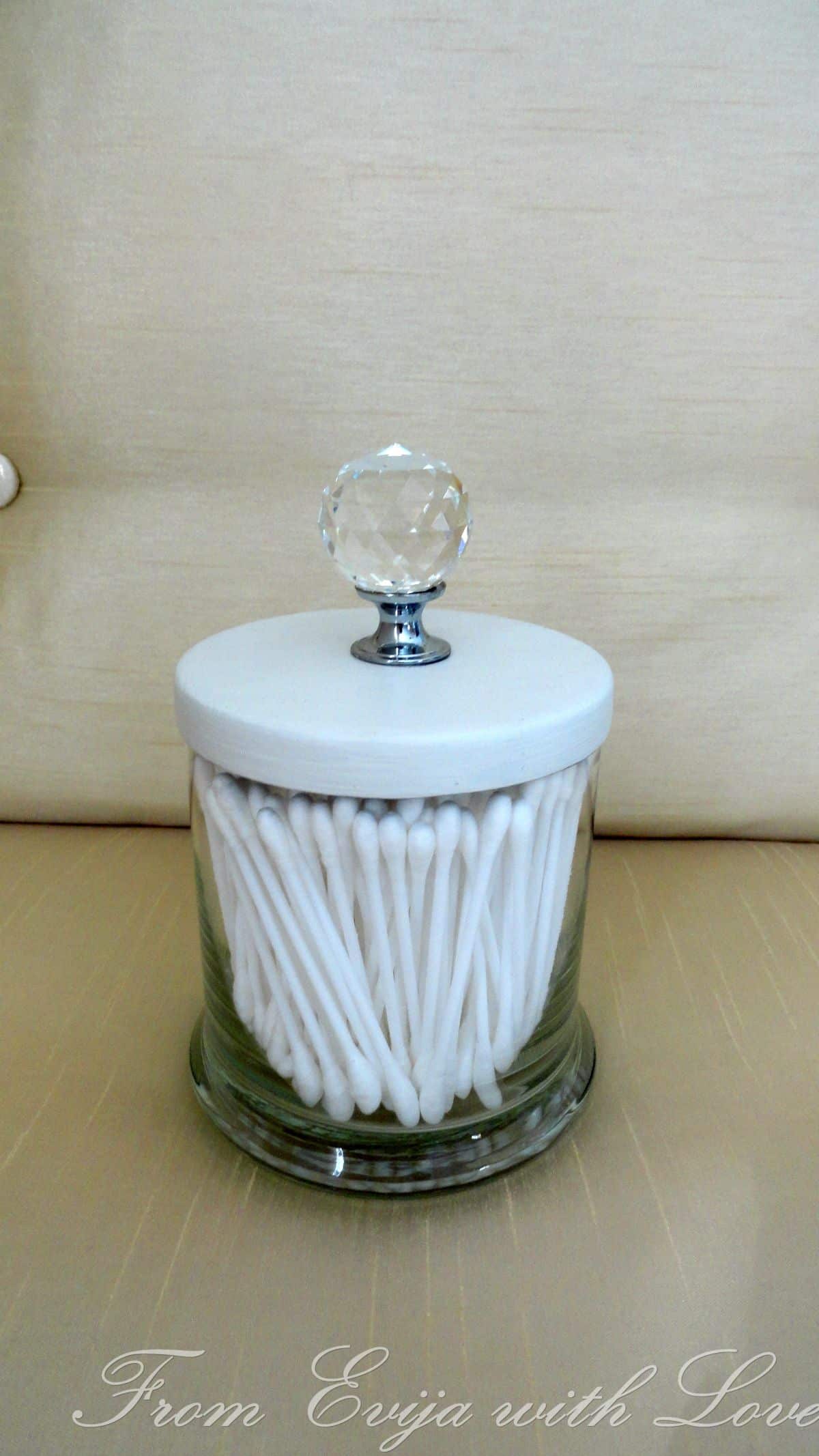 Q-Tip Repurpose Candle Jar