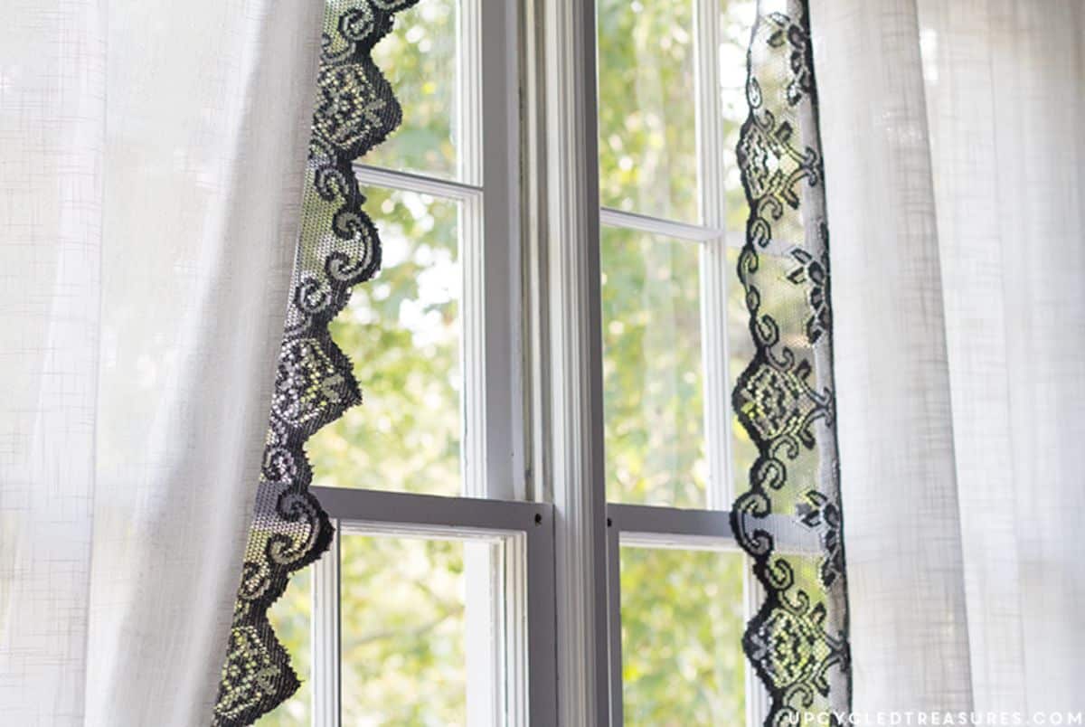 DIY Lace Curtains Using Table Runners