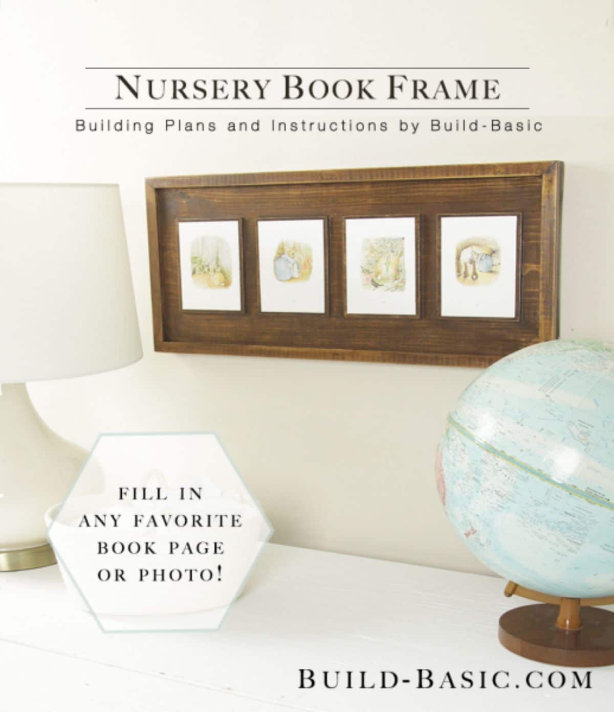 Rustic Nursery Book Frame