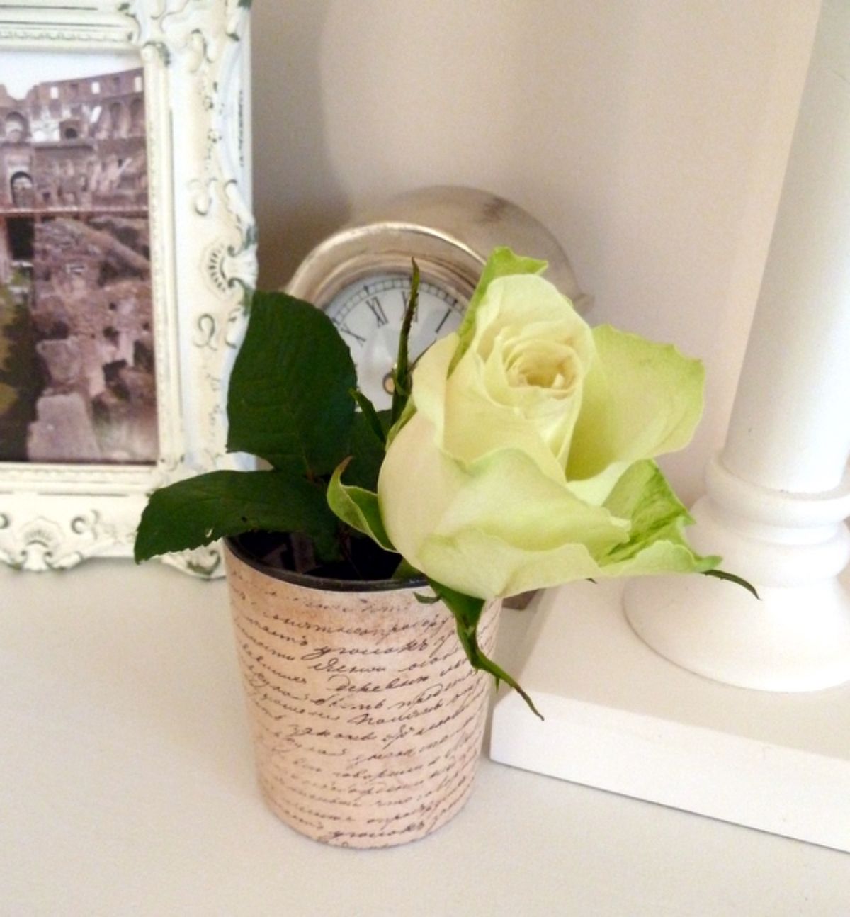 Quick and Easy Vase from Recycled Candle Jar