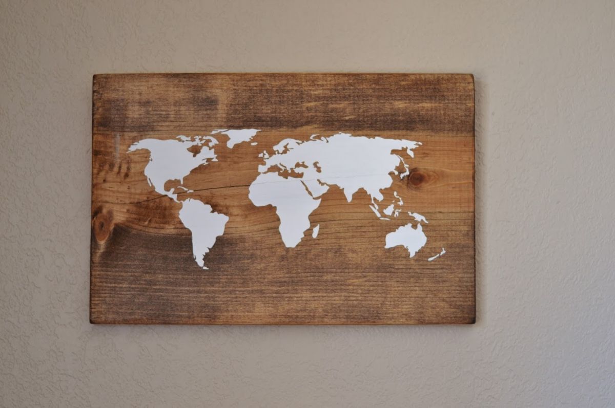 DIY World Map Wall Art
