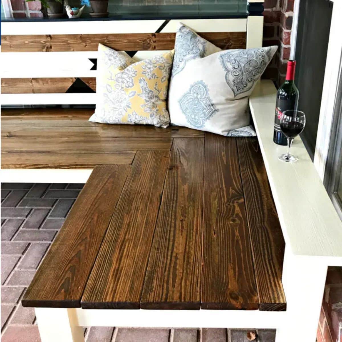 DIY Outdoor Kitchen Corner Bench Build