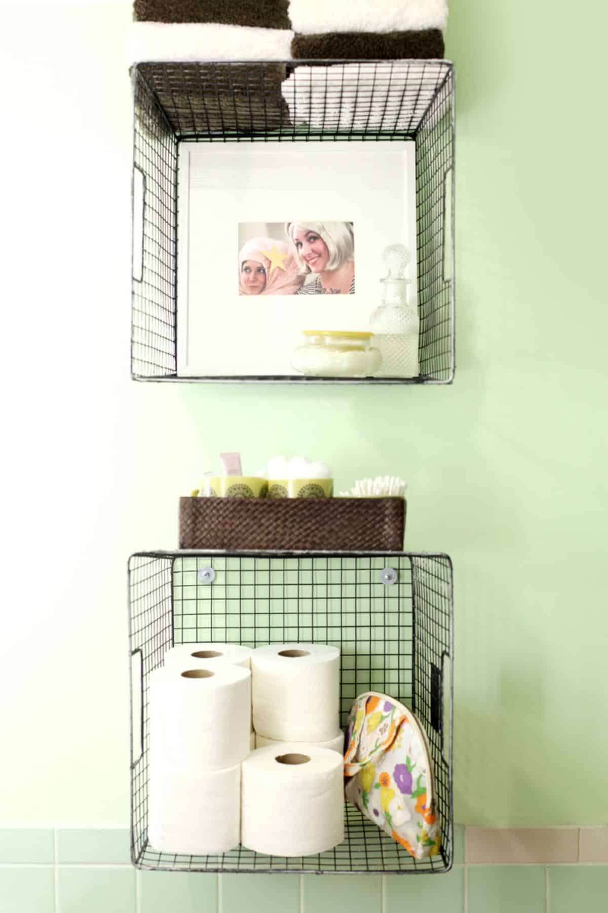 Hanging Baskets for Bathroom Storage