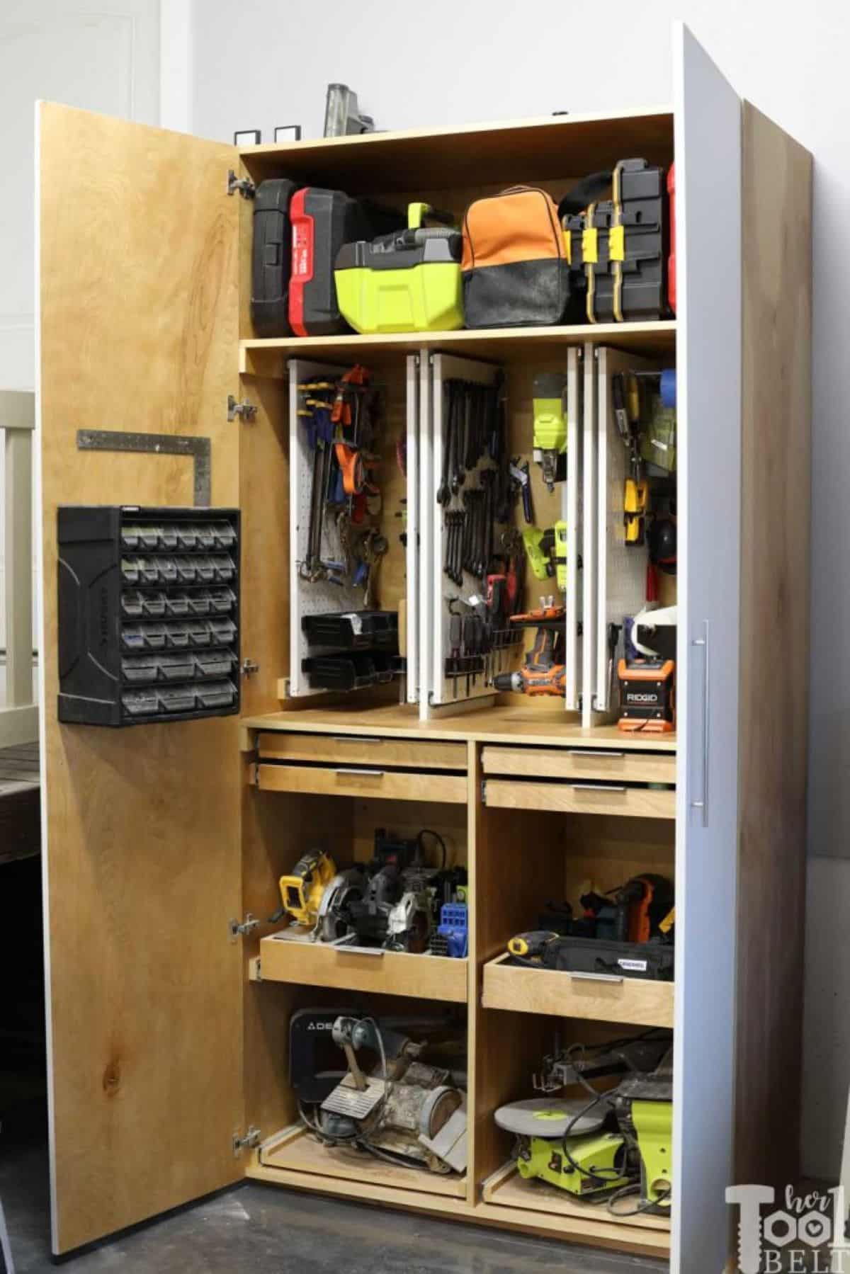 Garage Power Tool Storage Cabinet Plans