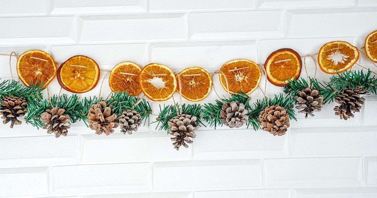 dried citrus garland for the holidays