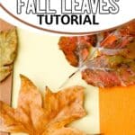 simple fall leaf preservation tutorial with text which reads how to preserve fall leaves tutorial