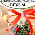 succulent christmas ornaments with text which reads easy diy succulent christmas ornaments tutorial