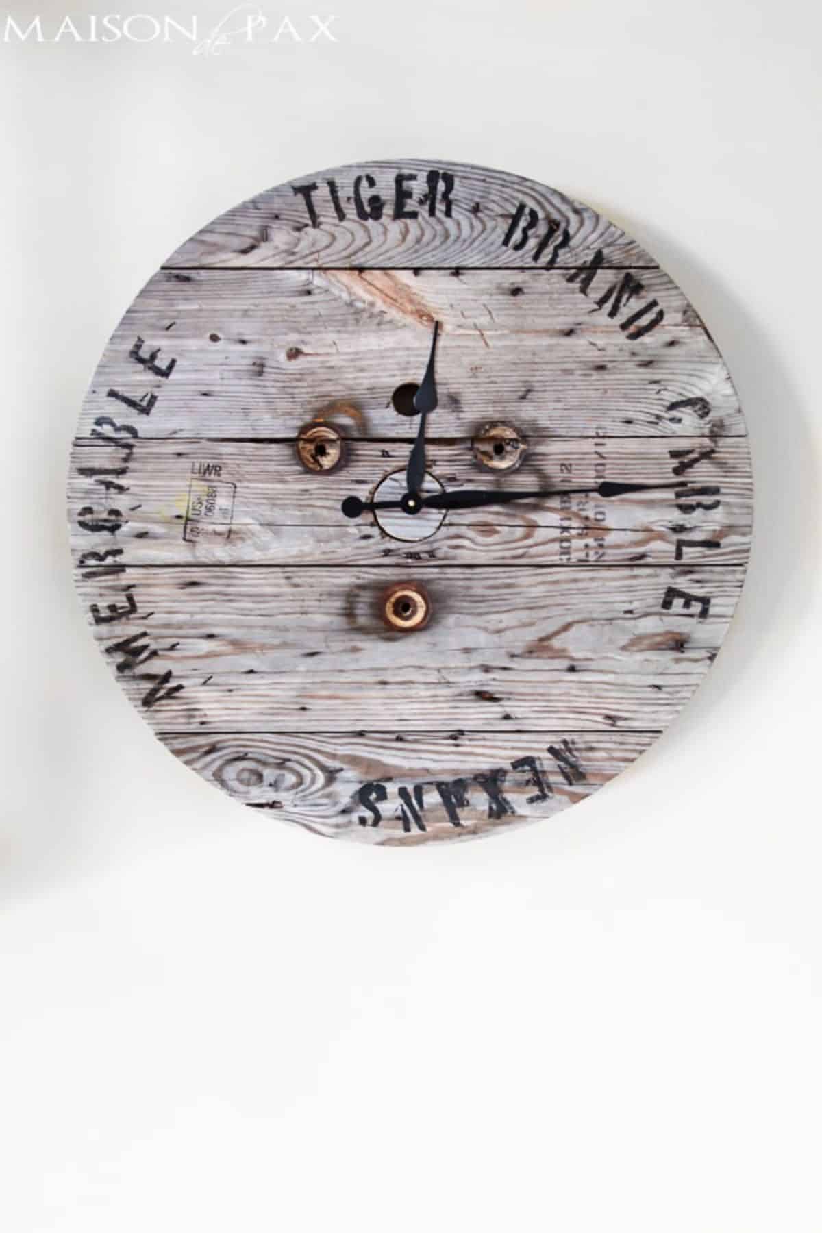 DIY Industrial Spool Clock