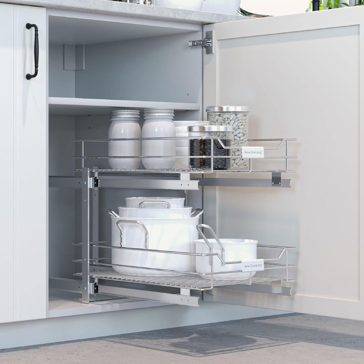 Home Zone Living Pull-Out Drawer Cabinet Organizer
