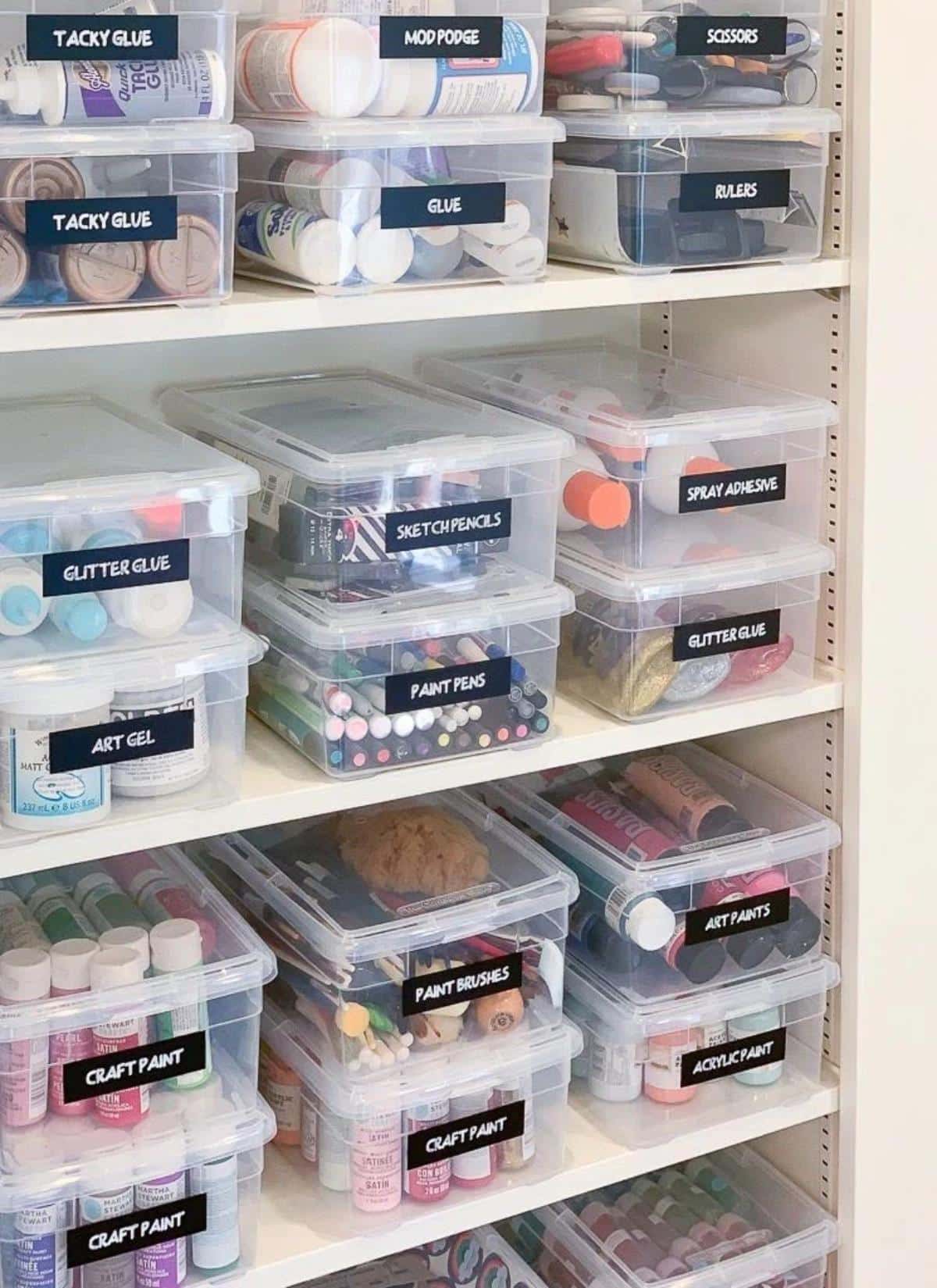 Labeled Plastic Containers