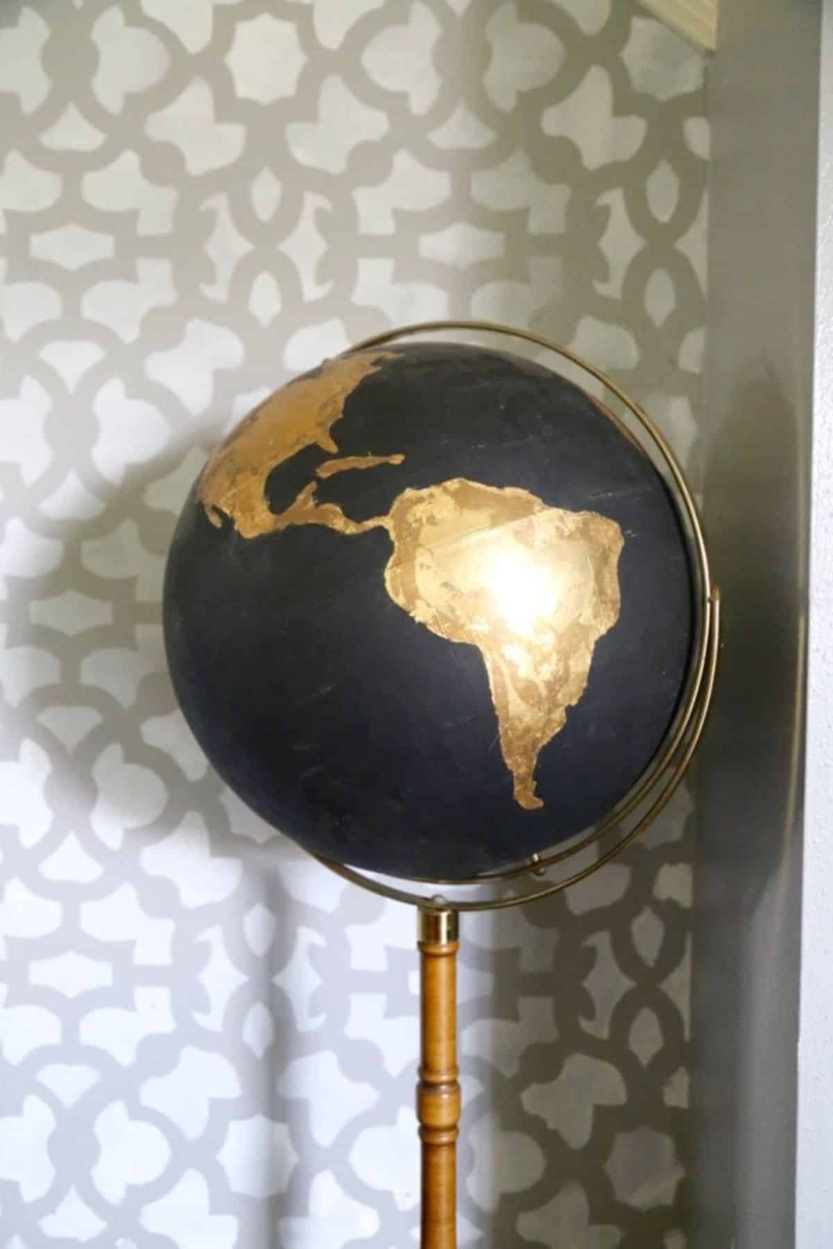 DIY Black & Gold Globe