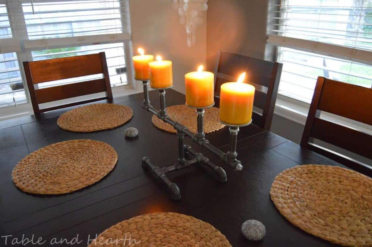 Industrial Pipe Candleholder