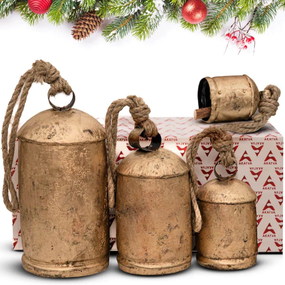 Akatva Giant Christmas Bells for Decoration