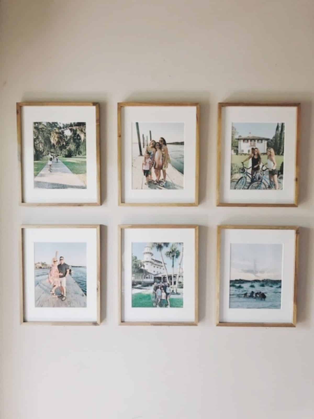 Identical photo Frames on the wall