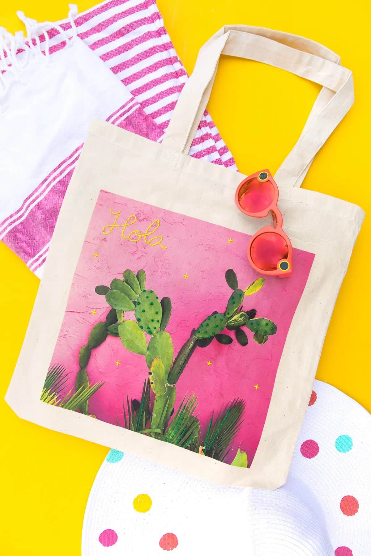 DIY Embroidered Custom Photo Tote Bags