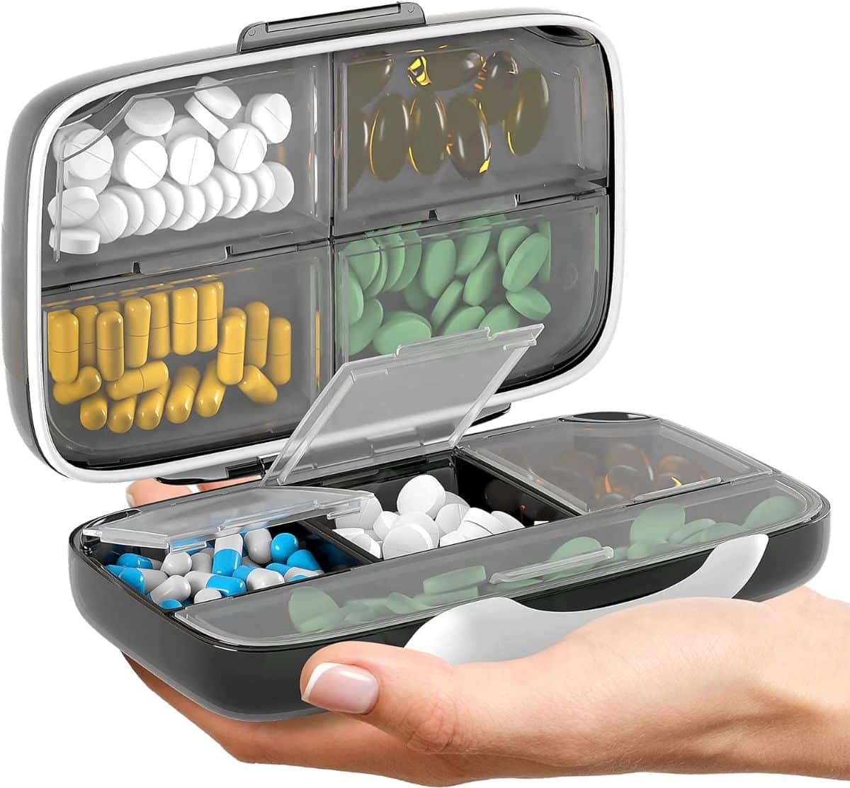 Pill Dispenser Organizer Box