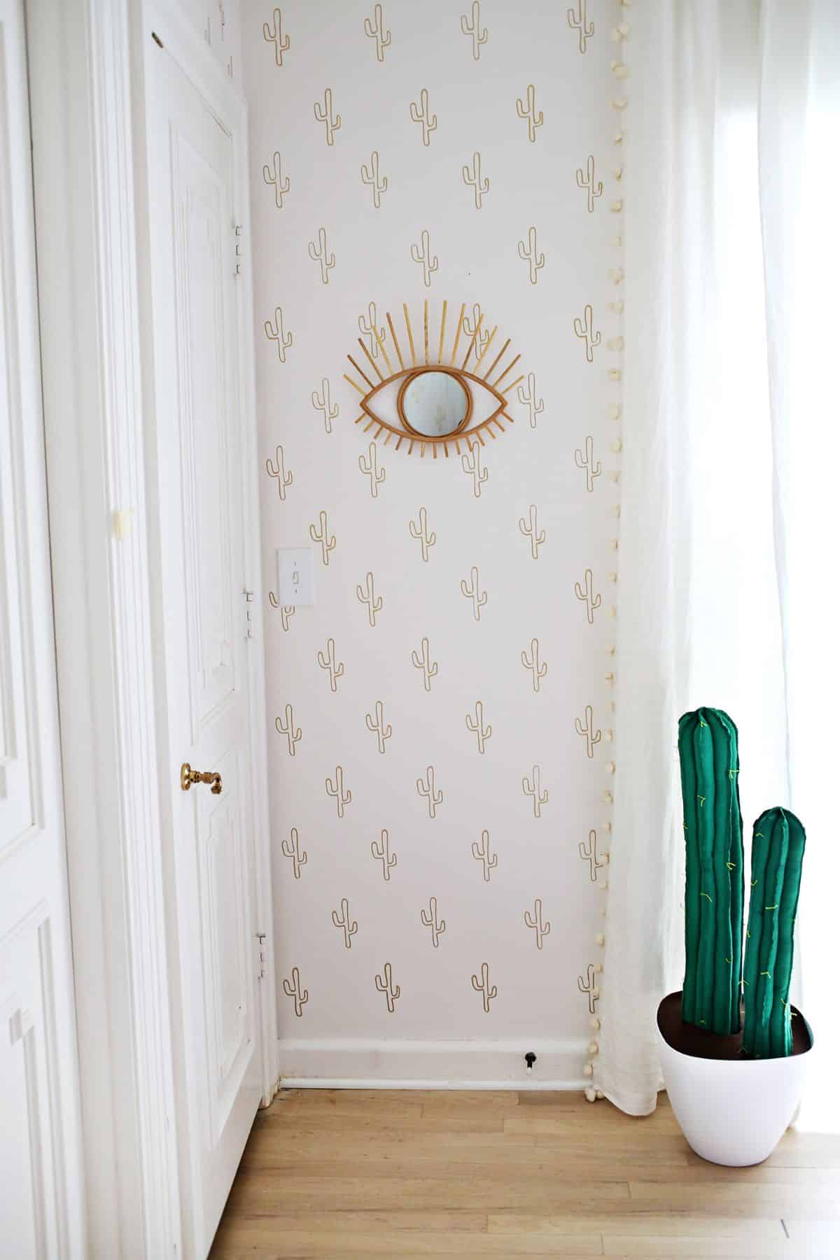 Gold Cactus Wallpaper DIY
