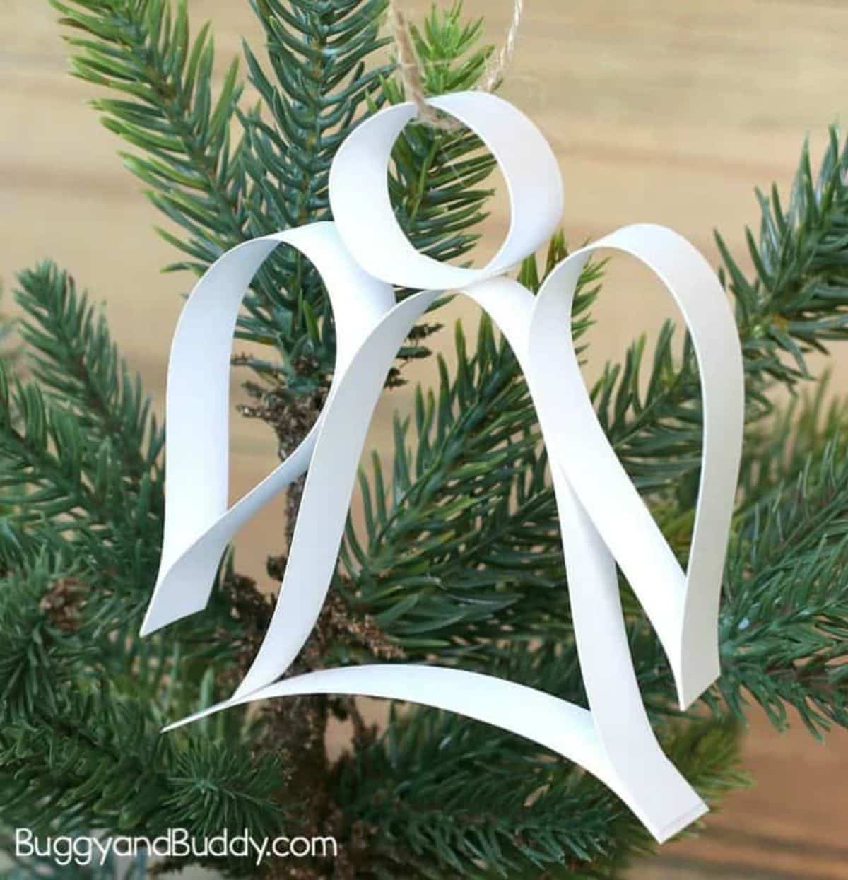 Paper Strip Christmas Angel Ornament