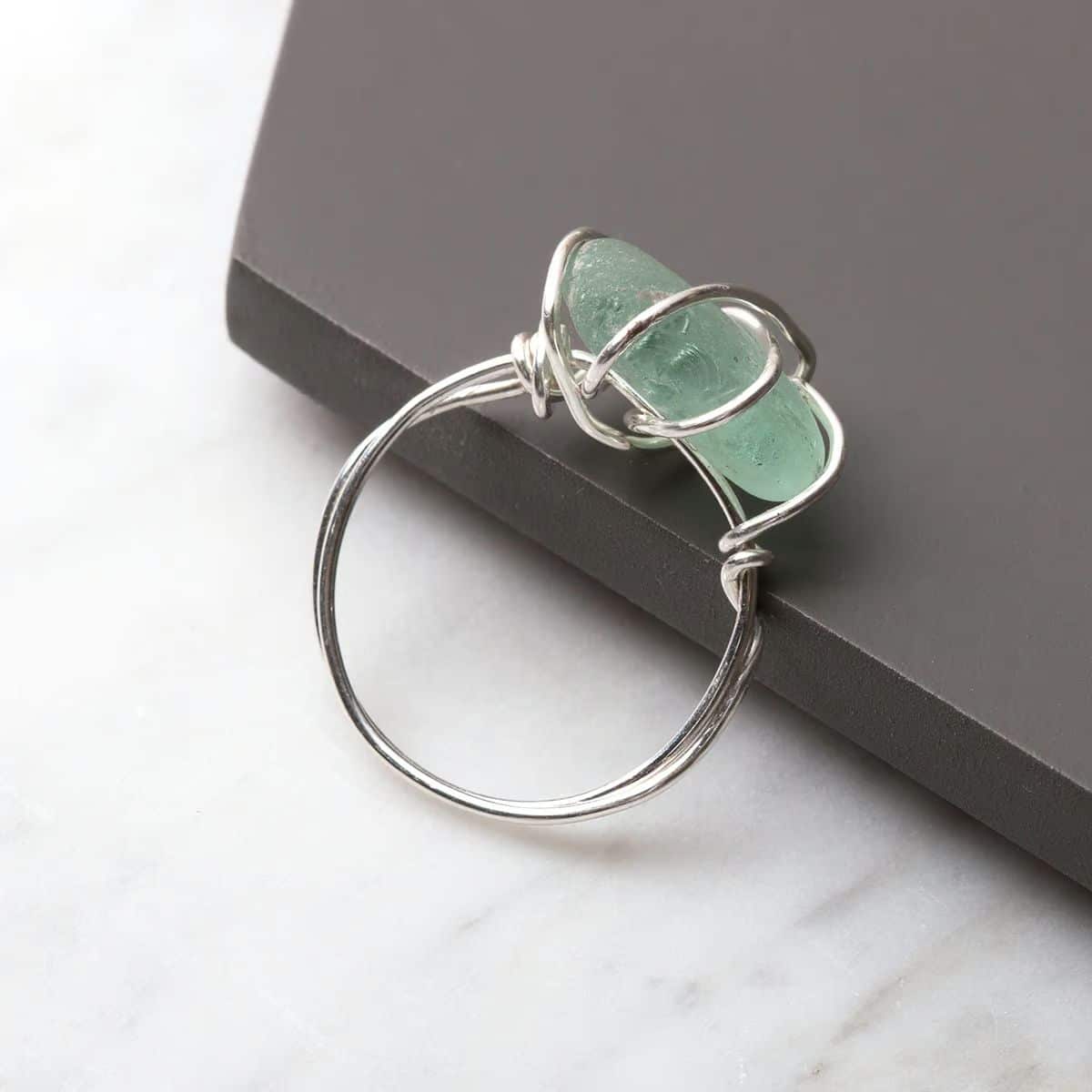 DIY Wire-Wrapped Sea Glass Ring