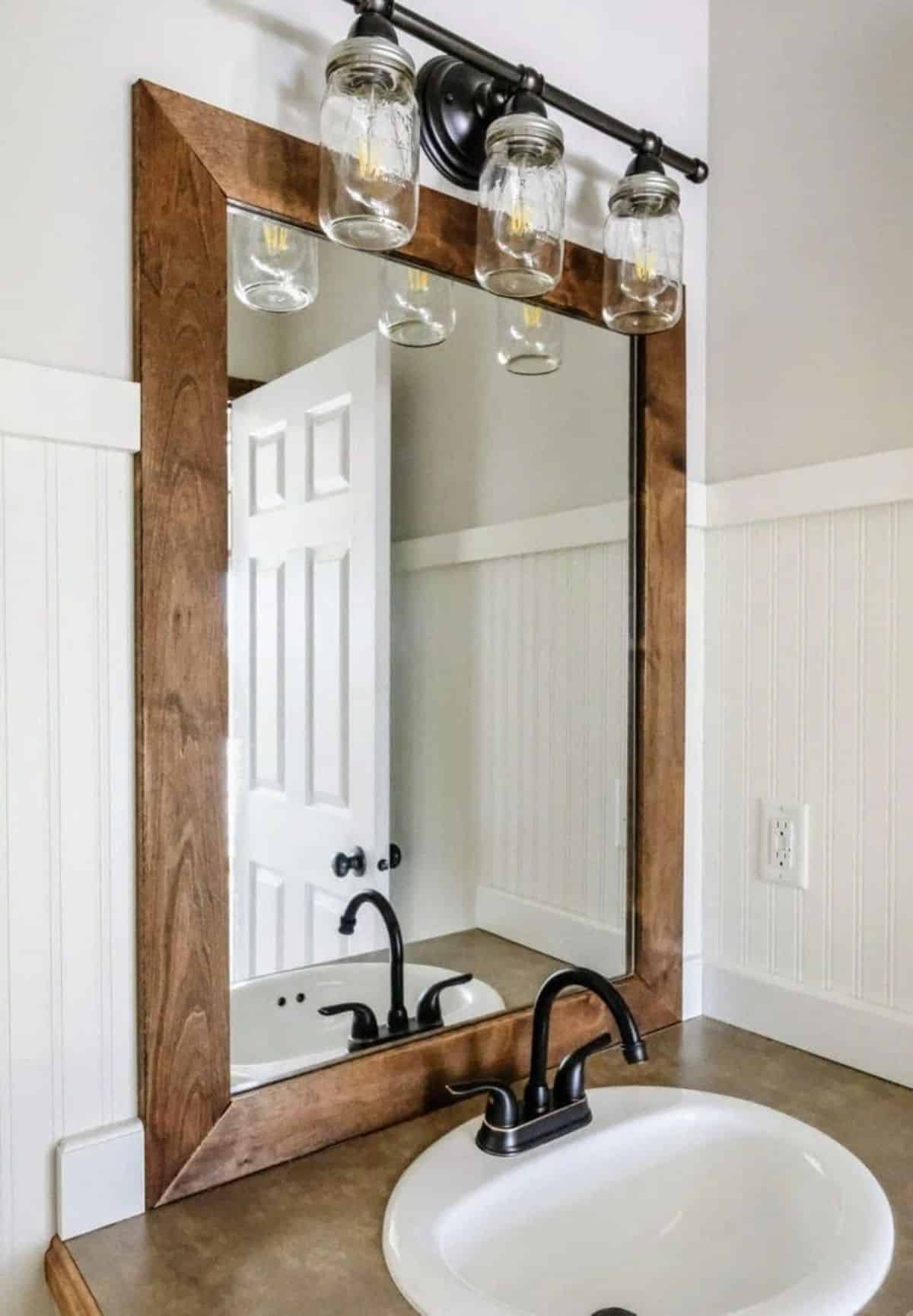 DIY Wood Frame Mirror on a Budget