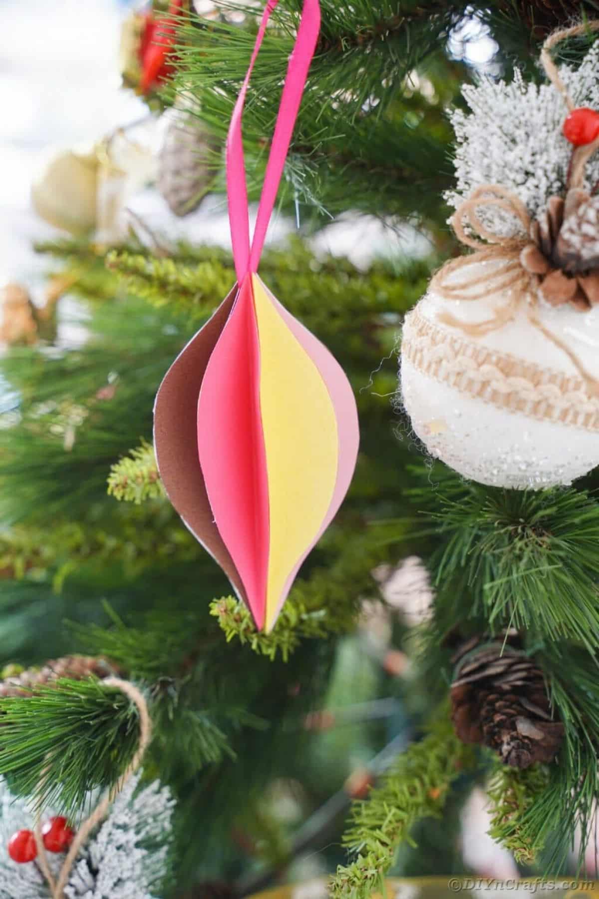 Adorable Paper Christmas Tree Ornament