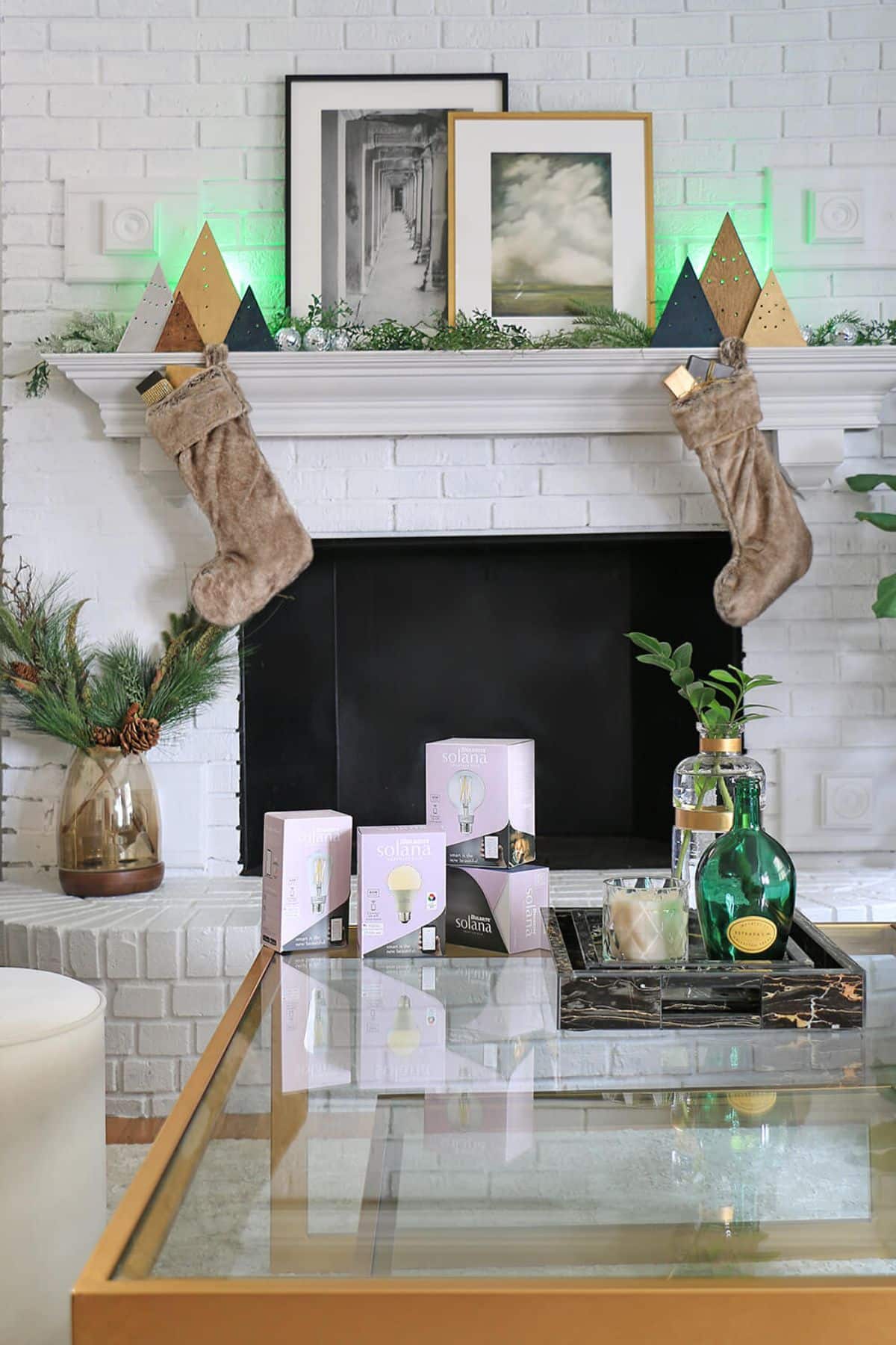 DIY Holiday Light for the Mantel