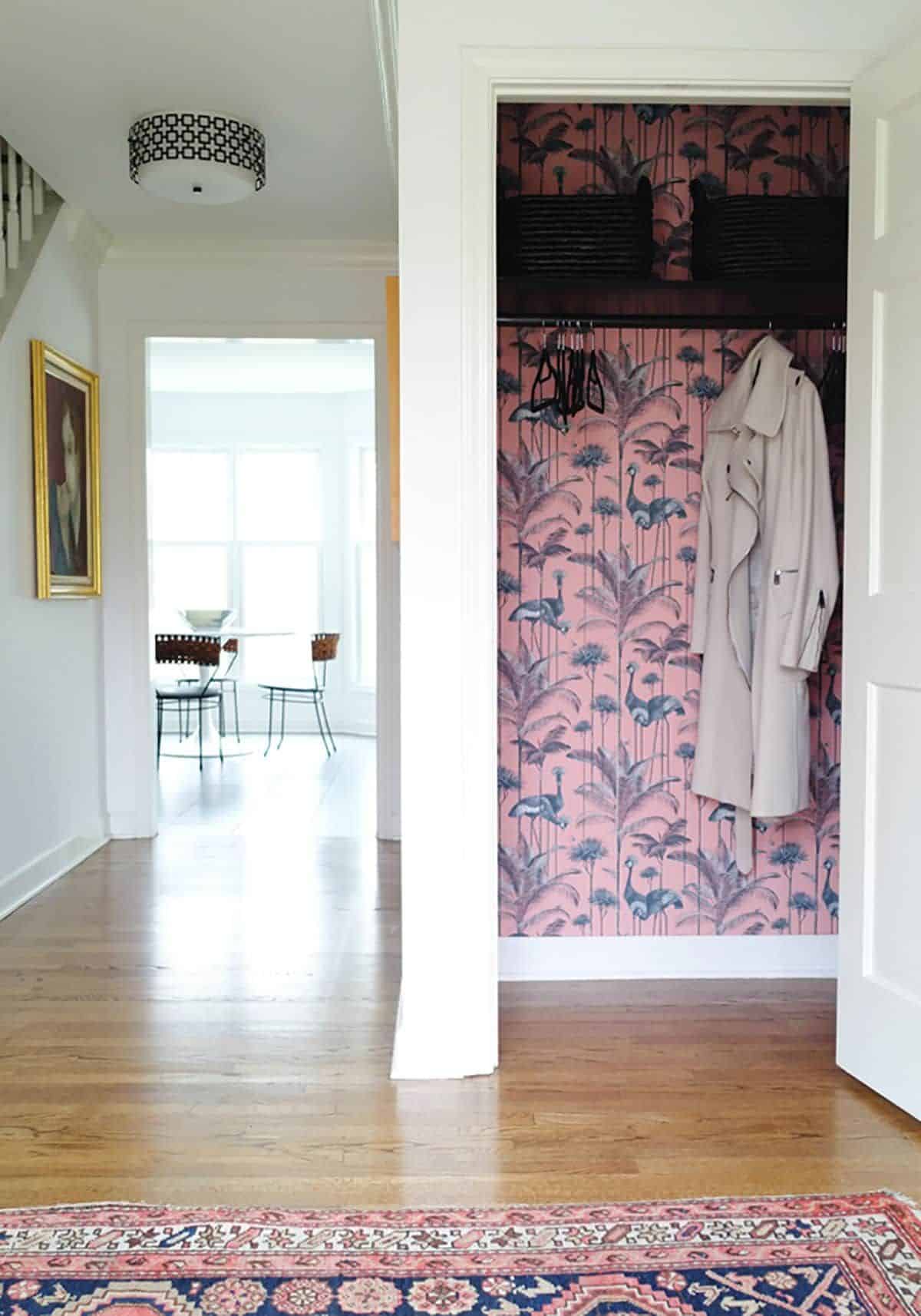 DIY Closet Wallpaper Project